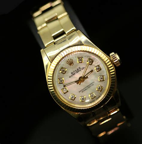 rolex oyster perpetual 14k gold